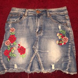 Rose Jean Skirt